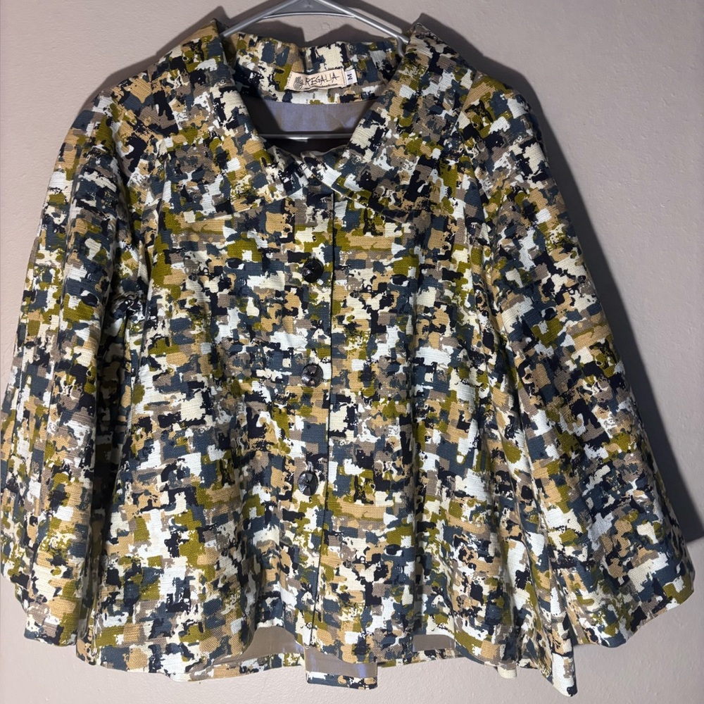 Regalia Handmade Artisan Jacket Top | Textured Tapestry Print | One of a Kind |